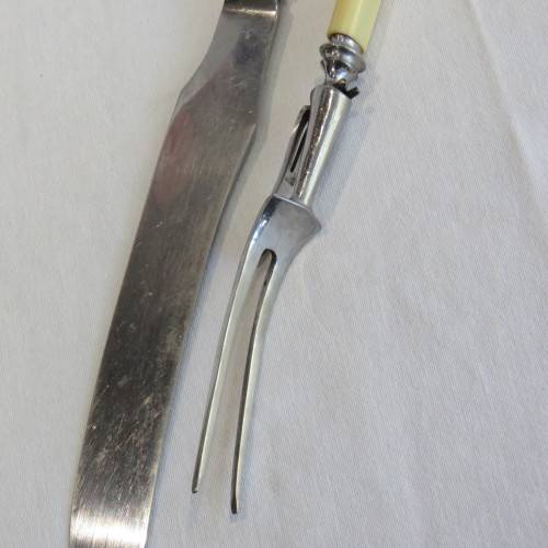 Vintage Joseph Rodgers carving knife and fork set