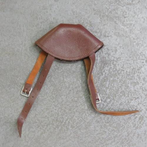 Vintage leather shooting elbow pad - Size 11 x 20 cm