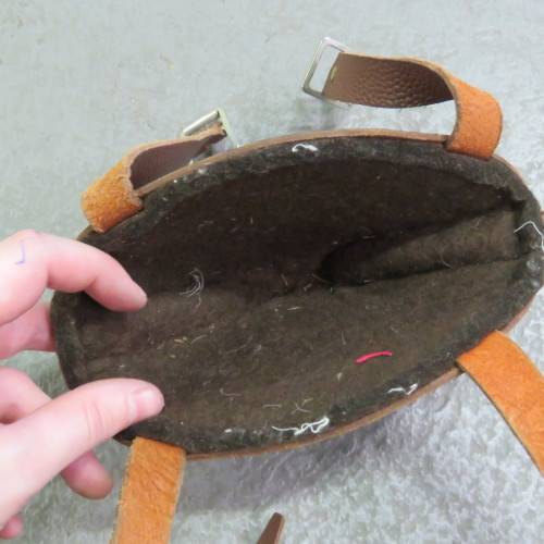 Vintage leather shooting elbow pad - Size 11 x 20 cm