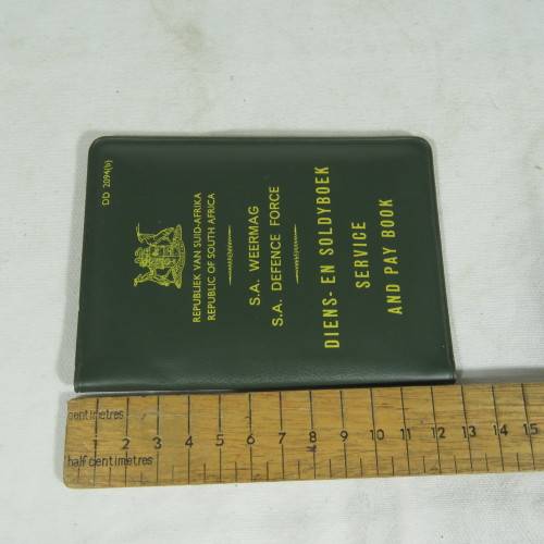SADF Service and pay book
