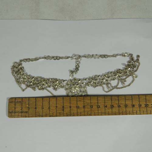 Low grade silver necklace with matching earring