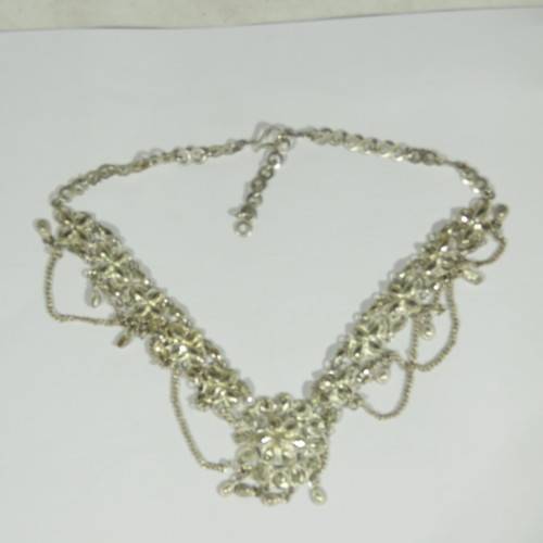 Low grade silver necklace with matching earring