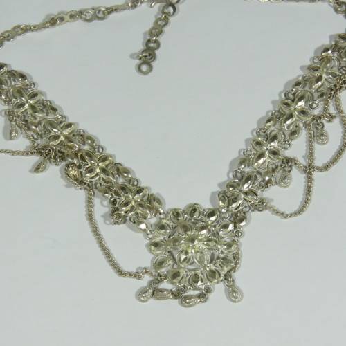 Low grade silver necklace with matching earring