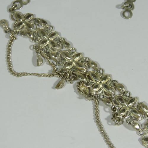 Low grade silver necklace with matching earring