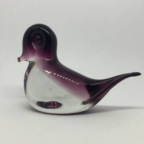 German handmade stained glass bird figurine