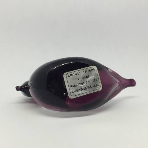 German handmade stained glass bird figurine