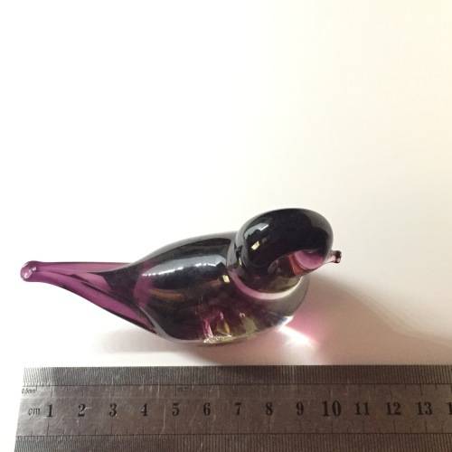 German handmade stained glass bird figurine