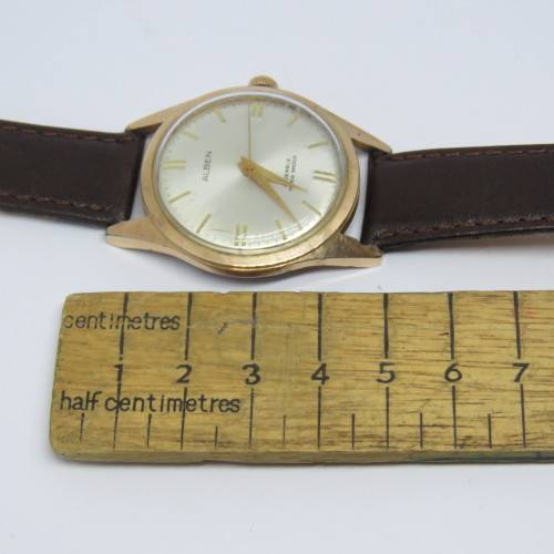 Vintage Alben Para Shock manual wind mens watch - Working