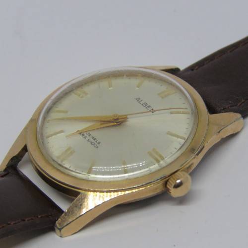 Vintage Alben Para Shock manual wind mens watch - Working
