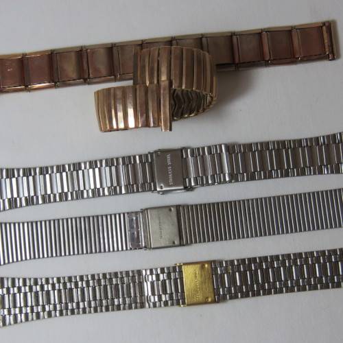 Lot of 5 vintage mens watch straps