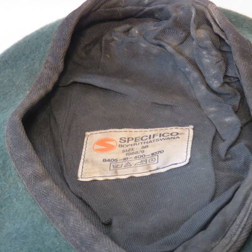 Green SA Infantry beret - Size 58