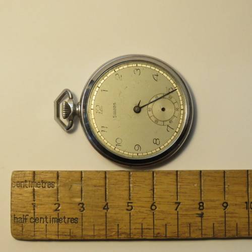 Silvana vintage pocket watch - No glass, hour and second hand - Not working