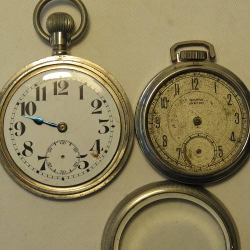 Lot of 3 pocket watches without back plates - Not working