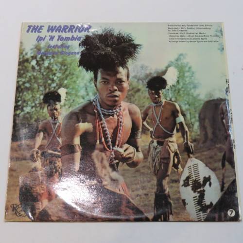 Vintage Vinyl Music Record LP 33 rpm The Warrior Ipi `N Tombia Margaret Singana 1973