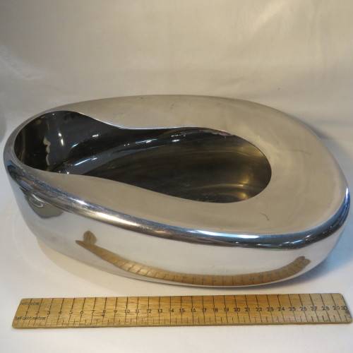 Vintage SADF bedpan - Stainless steel