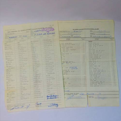 Lot of SADF kit issue documents of FJAM van Wyngaard