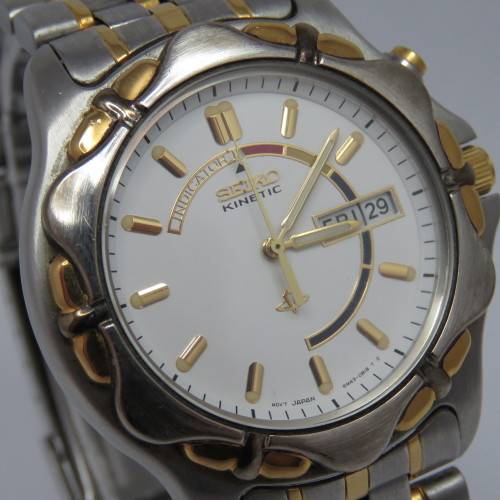 Seiko Kinetic mens watch - 5M43-0A70 - Working