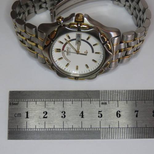 Seiko Kinetic mens watch - 5M43-0A70 - Working