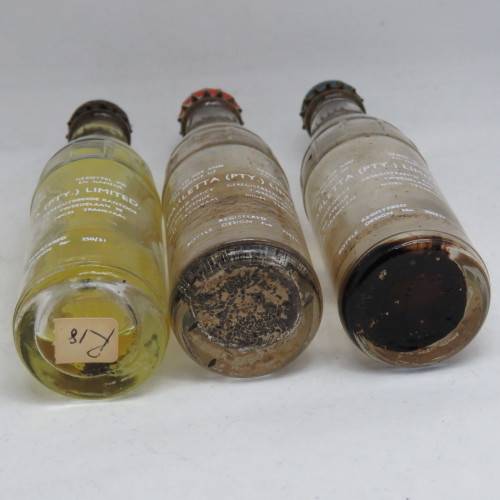 Lot of 3 vintage Sparletta miniature bottles