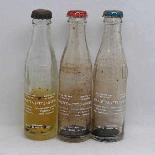 Lot of 3 vintage Sparletta miniature bottles