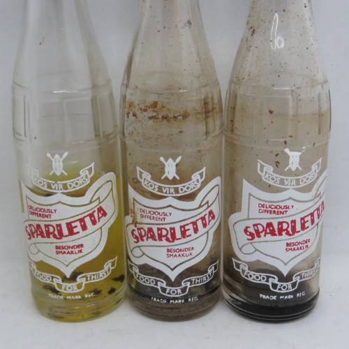 Lot of 3 vintage Sparletta miniature bottles