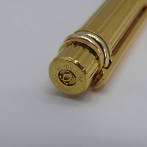 Original Cartier Gold Plated fountain pen with 18kt gold nib - Excellent condition - Serial A58267