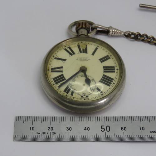 Wolf Bros pocketwatch with fob chain - Not working - Spares only
