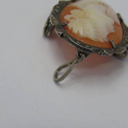 Vintage German Silver Cameo brooch/pendant