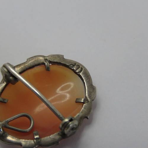 Vintage German Silver Cameo brooch/pendant