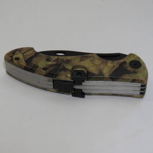 DOW Skinner pocket knife with normal blade and saw blade in pouch