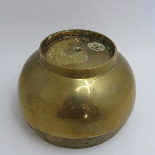 Vintage brass bowl with lid