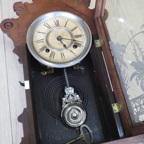 Antique Ansonia mantle clock - Face 17 x 17 cm - 51 cm High