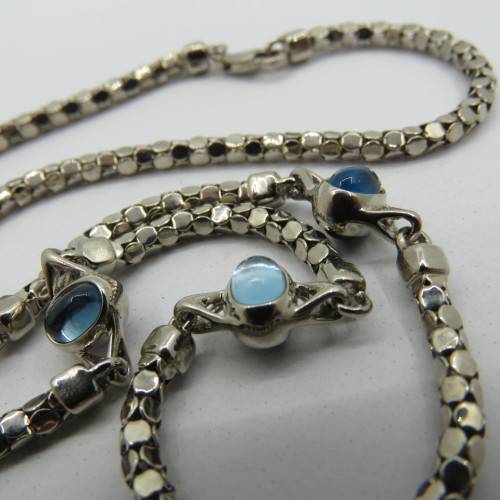 Silver look alike choker necklace - never used