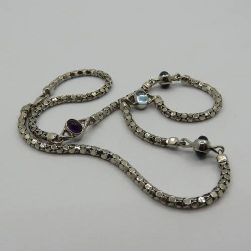 Silver look alike choker necklace - never used