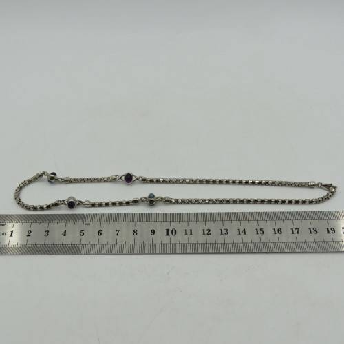Silver look alike choker necklace - never used