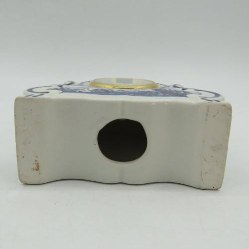 Vintage Delft mini porcelain quartz clock
