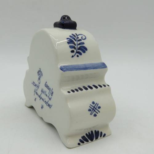 Vintage Delft mini porcelain quartz clock