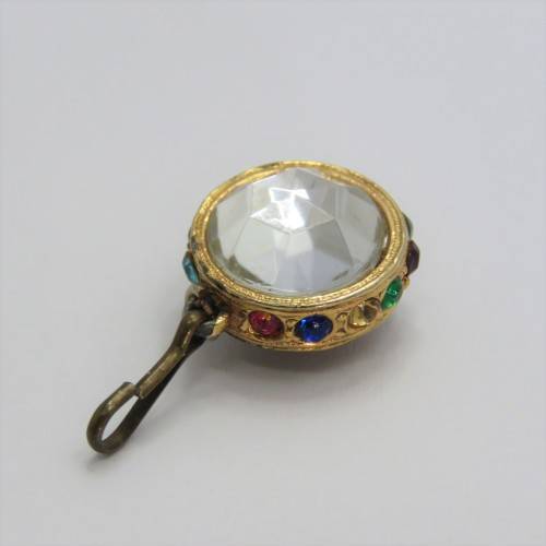 Zodiac Aries pendant with colored and clear stones