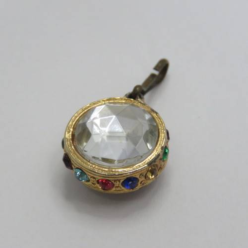 Zodiac Aries pendant with colored and clear stones