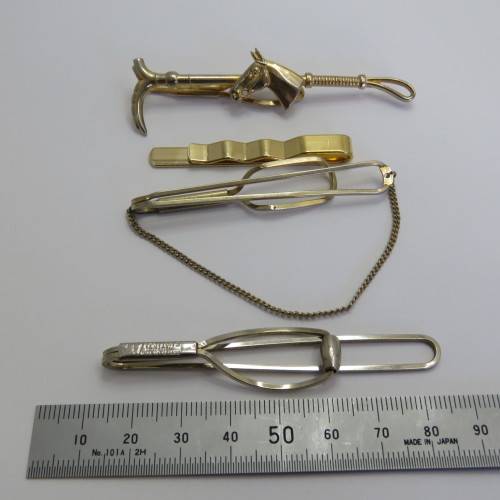 Lot of 4 tie clips - Vintage