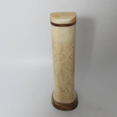 Big 5 slat and pepper shaker made from warthog tusks