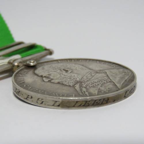 Boer War King South Africa medal KSA issued to Lieutenant P.G.L. Leeb, Cape Town Highlanders with SA