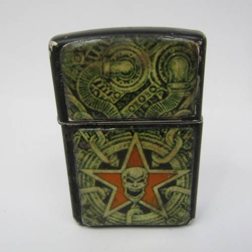 Zippo lighter with skull motif