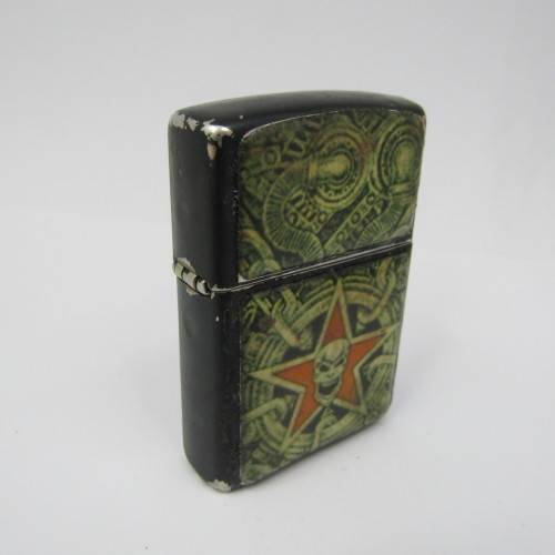Zippo lighter with skull motif