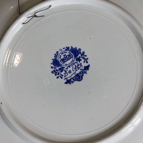 Vintage Blue Delft plate by Boch Belgium - Size 40 x 40 cm