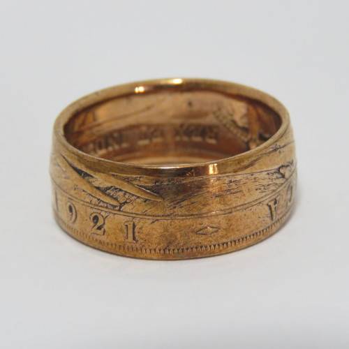 Ring made from 1921 East Africa penny - Size U 1/2