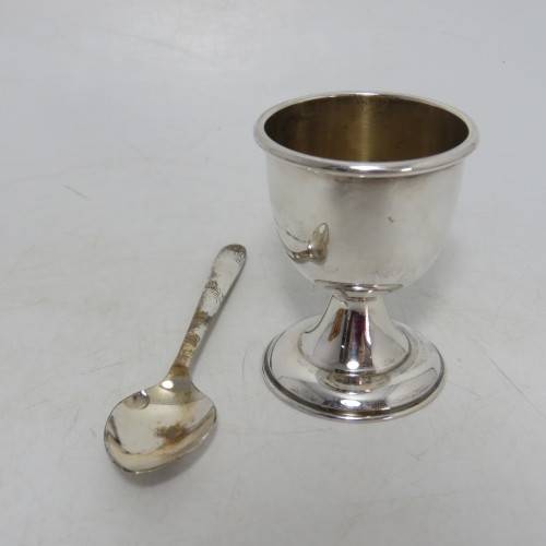 Vintage silverplated Christening cup and spoon