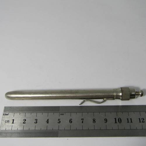 Vintage Chiron doctors thermometer in metal casing