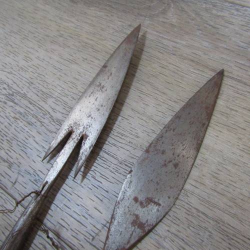 Pair vintage souvenir spears