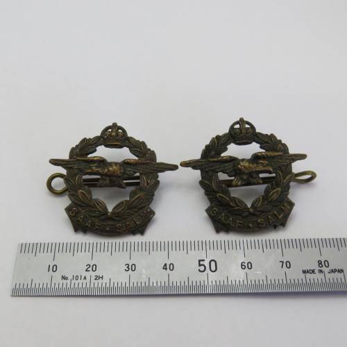 Pair of WW2 SA Air Force collar badges